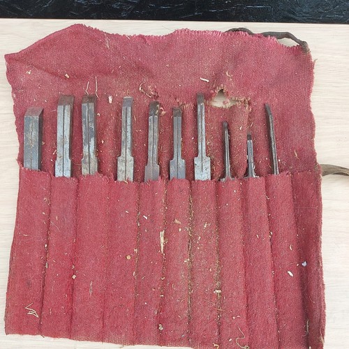 Vintage plough plane irons - plough,